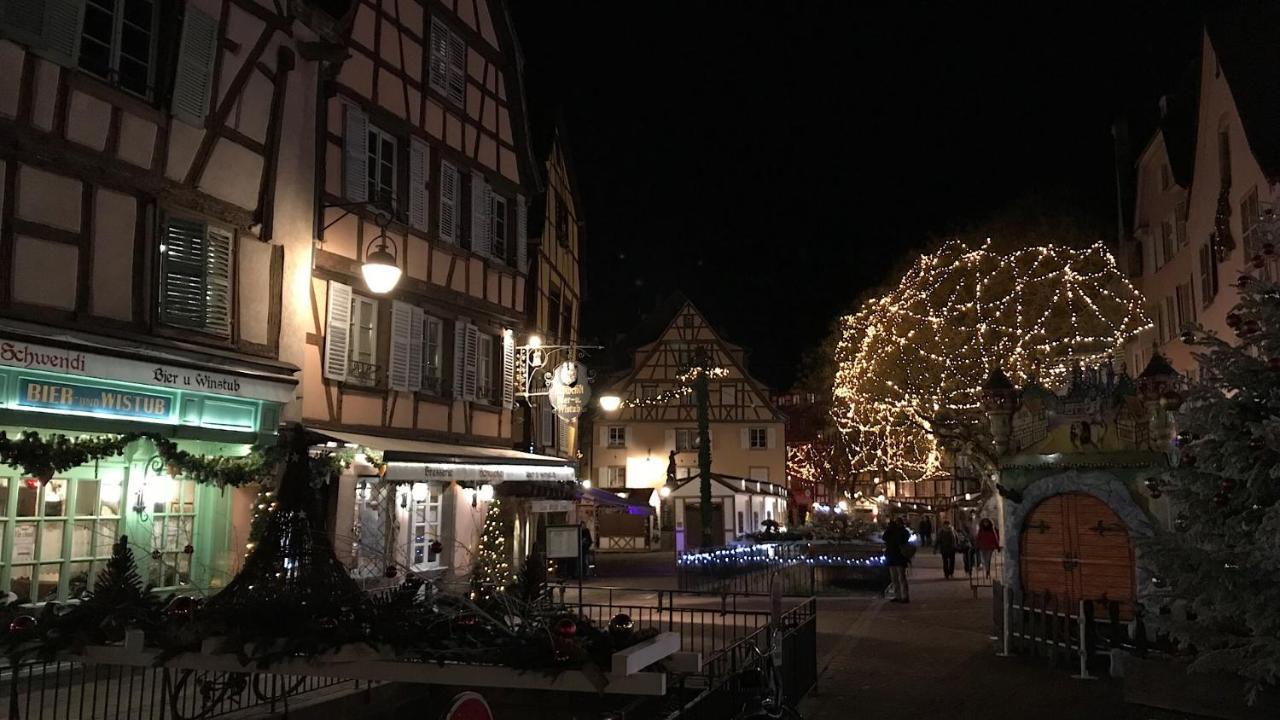 Alsace Clim Pres Colmar Jardin Balcon Parking Garage Velos, Motos Oberhergheim Exteriör bild