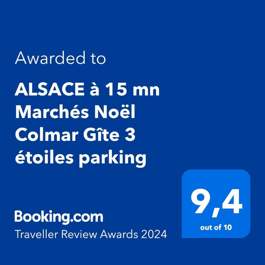 Alsace Clim Pres Colmar Jardin Balcon Parking Garage Velos, Motos Oberhergheim Exteriör bild